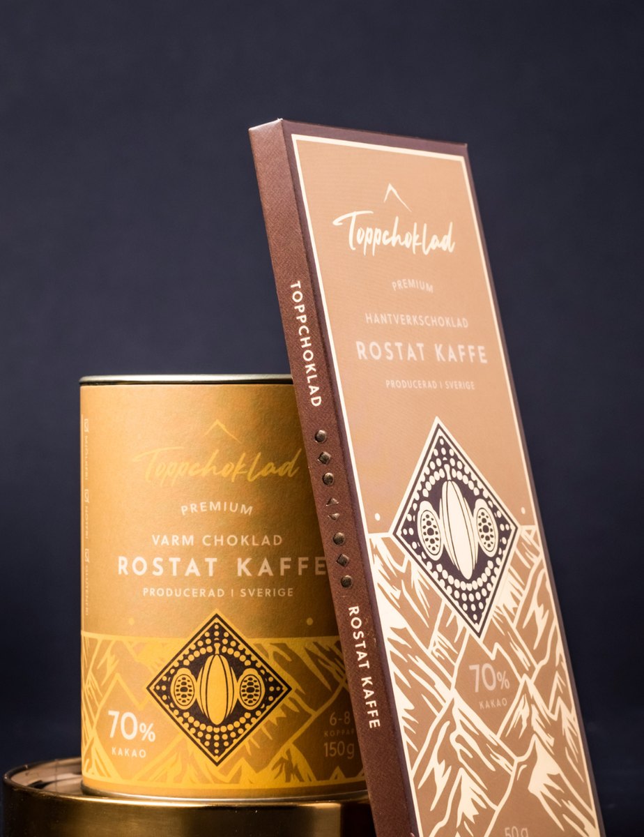 Rostat kaffe 70%.